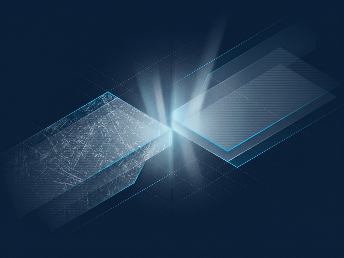 An abstract illustration of a source image being used as a reference to guide a new creation.